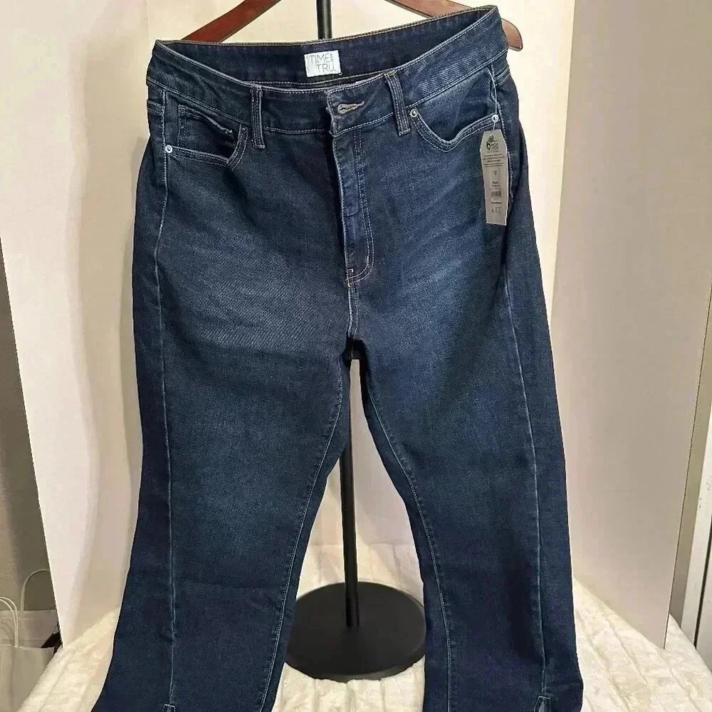 Time and Tru Denim Jeans Size 12, Straight Leg
